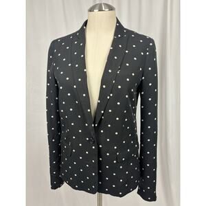 Buckley Tailors J.Crew Black White Polka Dot Blazer 4 Preppy Academia Retro